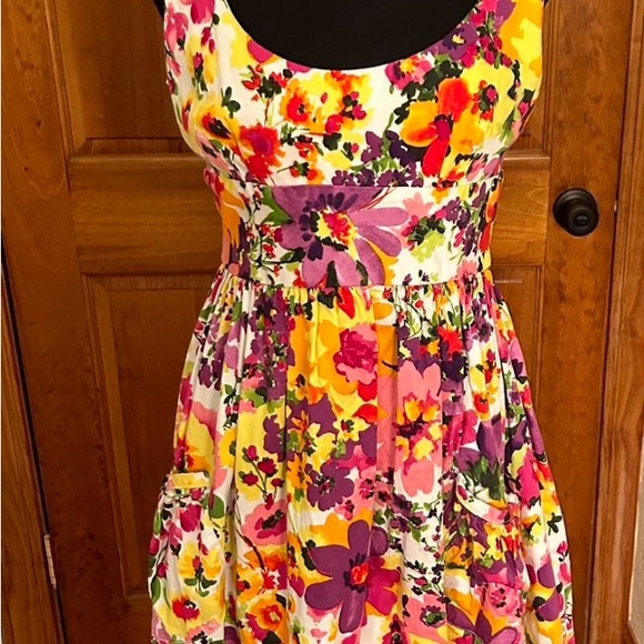 Floral Dress in yellow, purple and pink - Picture 5 of 5